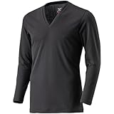 [ミズノ] 発熱素材インナー ブレスサーモアンダーウェア 薄手 for Daily Vネック9分袖シャツ C2JAA612 メンズ ブラック L