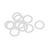 uxcell Oリングシールリング シリカゲル ホワイトガスケットワッシャー 14mm x 2mm 10個入り