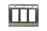 Amerock BP36506G10 Candler 3 Rocker Wallplate, Satin Nickel [並行輸入品]