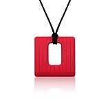 Siliconies Square Pendant (Teething/Nursing/Sensory) - Ruby Red by Siliconies [並行輸入品]