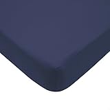 American Baby Company Cotton Percale Fitted Crib Sheet, Navy by American Baby Company