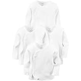 Carter's(カーターズ) 4パックサイドスナップティ ホワイト トップス長袖Tシャツ 6ヶ月【並行輸入】
