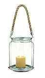 Benzara Lantern with Solid Design and Mottled Silver Finish by Benzara
