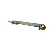 Kingston Brass BA4819PB Metropolitan Glass Shelf, Polished Brass by Kingston Brass