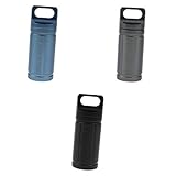 Sharplace チタン ピルボックス カプセルボックス カプセルボトル ピルボトル 3個