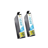 IC69 インク シアン 互換インクカートリッジ エプソン用 ICC69×2 ICチップ付き 大容量タイプ 計2本 対応機種：PX-045A PX-046A PX-047A PX-105 PX-405A PX-435A PX-436A PX-437A PX-505F PX-535F