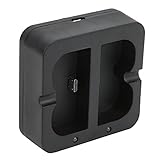 リングバッテリー充電ステーション、クイックリリースバッテリー用リング充電ステーション ビデオドアベル用デュアル充電器 2つの充電ポートを備えたドアベルバッテリー用プラスチック充電器