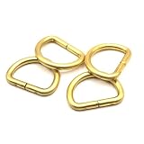 Dカン 真鍮無垢 日本製 16mm 4個入り 並半月 接続金具 レザークラフト