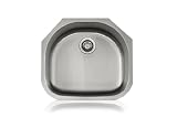 Lenova SS-CL-S3 18-Gauge Stainless Steel Classic Single Bowl Undermount Kitchen Sink, Medium by Leno