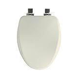 Church 18170NISL 346 Elongated Soft Close Toilet Seat with Nickel Hinges, Linen by Church