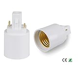 12-pack G24 to E27 Adapter, 21.8mm, 2p, E-simpo® G24d to E26 Lamp Base Converter, Rohs.Z1003 [並行輸入品]
