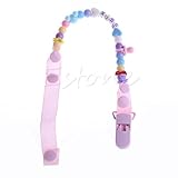ピンク幼児用ベビーHand Madeダミーおしゃぶりホルダーおしゃぶりクリップチェーンニップルストラップ新しい