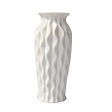 Jomop Mid Century Matte White Porcelain Vase 7 inch tall (White) [並行輸入品]
