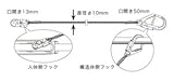 DENSAN 柱上安全帯用セーフティロープ(1本つり専用ランヤード) DB-150BFS