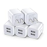 Hootek USB充電器 2ポート 5個セット 5V2A アダプター USB コンセント 急速充電/PSE認証/コンパクト ACアダプター アイフォン 充電器 アンドロイド 充電器 スマホ充電器 携帯充電器 AC充電器 iPhone11/11Pro/11Pro Max/X/Xs/Xr/8/8Plus/iPad、Galaxy、HuaWei、などiPhone&Android各種対応(ホワイト)