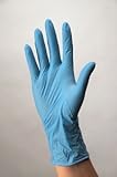 Cardinal Health Esteem 8815NB Nitrile Stretchy Powder Free Examination Gloves, Blue, Size X-Small (C
