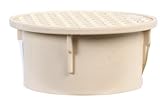 NDSラウンドGrate Corrugated 3.6 " D x 1.6 " H砂PVC