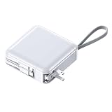 SLuB コンセント一体型モバイルバッテリー 20000mAh 大容量 携帯充電器 -【LCD残量表示 】＜1Type-C入出力＋AC入力+ 1USB-A出力ポート＋内蔵Type-C/Phoneケーブル出力＞折りたたみ式プラグ外せる 急速充電器（PSE認証済）(ホワイト)