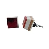 IndianShelf 2のセット手作りマルチカラー木製ドアノブキッチンPulls 標準 WRK-56-1-20