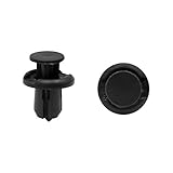 uxcell クリップ 自動車 ドア フェンダー 10mmの穴径 プッシュ型 プラスチック製リベット リテーナー クリップ ブラック 50 個入り