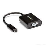 StarTech.com USB-C - VGA ディスプレイ変換アダプター／1920x1200（1080p）／DP Altモード／Thunderbolt 3対応／USB Type-CパソコンからVGAモニター プロジェクターへの変換コネクター CDP2VGA