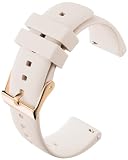 [monomam] スマートウォッチ ベルト 20mm シリコン 交換ベルト (ベルト幅：20mm) (Soy Latte)