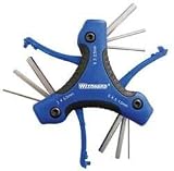 Westward 5YUU8 Hex Key Set, Tri -Folding, Metric, 9 Pc by WestWard Tools