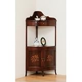 コーナーラック 〔マルシェ〕 木製 引き出し収納/扉付き 〔完成品〕