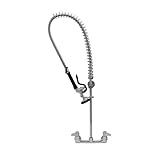 T&S Brass 5PR-8W12-C 8-Inch Wall Mount Low Flow Pre-Rinse with 12-Inch Swing Nozzle Add-On Faucet by