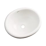 Dekor洗面台66000 Costa CastアクリルセルフRimmingバスルームシンク、ホワイト 1
