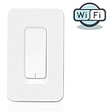 teepaoスマートライトスイッチWorks with Alexa、ワイヤレスWiFi壁ライトタッチスイッチリモートコントロールと互換性、ハブ必要ありません、タイミング機能、AmazonエコーAlex