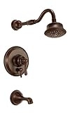 Danze D512157BRT Opulence Single Handle Tub and Shower Trim Kit with Efficient Flow Showerhead, Tumb