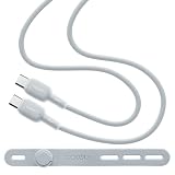 ラスタバナナ 充電 通信ケーブル シリコンケーブル Type-C to Type-C 1m calon Jelly スモーキーブルー R10CACC3A09SBL