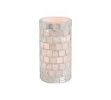 Gerson Everlasting Glow 42746 Natural Shell and Wax Straight Edge Flameless LED Candle, 3 by 6', Whi