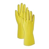 Magid Glove & Safety 626S Magid Comfort Flex 626 15 Mil Flock-Lined Latex Gloves 10 Yellow Small (Pa