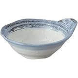 5個セット 美濃焼土鍋 なごり雪石目広口呑水 [14.7 x 13 x 5.3cm] 強化 和食器 酒器 料亭 旅館 業務用