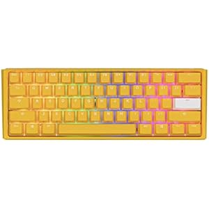 Ducky One 3 Mini 60% Hotswap Yellow RGB Double Shot PBT QUACK メカニカルキーボード (Cherry MX Silver)