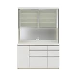 パモウナ 食器棚IK 【幅140×奥行45×高さ206cm】 IKA-S1400R パールホワイト