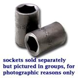 S K Hand Tools SKT8965 3/8 Inch Drive Standard 6 Point Impact Socket - 15mm