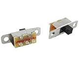 uxcell 垂直スライドスイッチ　3ピン 2ポジション パネルスライドスイッチ　1P2T SPDT　0.5A 50V DC　5個入り