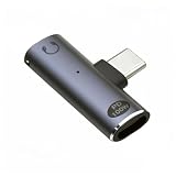 Xiwai Type-C USB-C から 3.5mm オーディオ DAC AUX 音楽 16 ビット 48kHz & 100W PD 電源アダプター、電話、ラップトップ、タブレット用 2 in 1 USB C オーディオ充電コンバーター