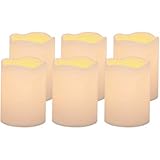 Mainstays Flameless LED Pillar Candle、6のセット3 " x 4 "