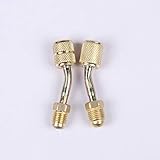 R410a充電 - 空調ダクトレスミニスプリットHVACシステム用真空ポートアダプタ、5/16メスSAEクイックカプラx 1/4マスSAEゲージホース（3パック）