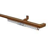 トーソー カーテンレール ダブル 1.6ｍ~3.0ｍ 伸縮式 木目 静音ランナー リターン仕様 ウッディライト 天井付け 正面付け 30007680