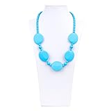 Bumkins Nixi Pietra Silicone Teething Necklace, Blue by Bumkins