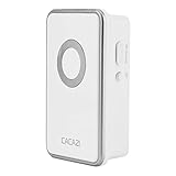 CACAZI ファッションワイヤレスドアベル デジタル音楽 IP44の防水基準 耐摩耗性、超耐久性、300メートル長伝送距離、ドアベルホームドアベル(シルバー)