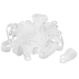 uxcell ケーブルクリップ　ケーブルクランプ　プラスチック　ホワイト　4mm　10.4mm　16g　30個