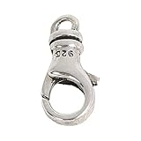 [アクセサリーショップピエナ]シルバー925 ナスカン 12mm フック 1個売り 全長約1.2cm パーツ カニカン 金具 留め具 接続金具