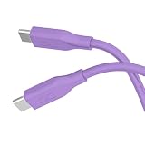 CIO 柔らかいシリコンケーブル C to C (USB Type-C/USB-C) 240W PD 急速 充電ケーブル 絡まない iPhone15 / 16 / Macbook Pro/Air/iPad/ノートパソコン Galaxy Google Pixel Android (アンドロイド) (ストレート, エアリーパープル, 2m)