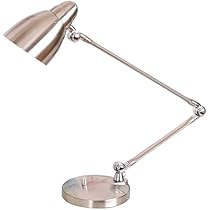 Amazon.co.jp: LED デスクランプ E27 メタル シルバー テーブル